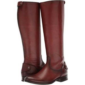 Frye Boots Melissa Button Back Zip Cognac 7 B (M)